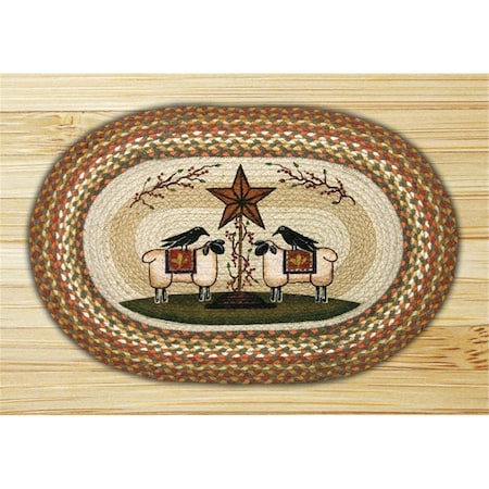 Palacedesigns Capitol Importing Sheep Barn Star 20 in x 30 in Oval Patch PA200047